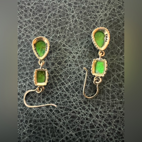 Studio Barse Earrings Bronze with Green Turquoise - Picture 6 of 8